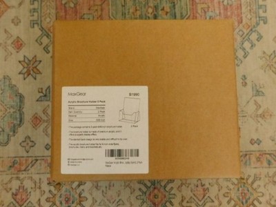 Max Gear Acrylic Brochure Holder 2 pack 6X8'' Brand new in box