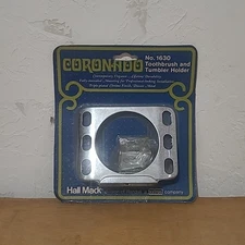 HALL-MACK Bathroom Chrome Polish Wall Mount Toothbrush HOLDER no 1630 Coronado 