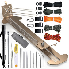 Paracord Bracelet Jig Kit with Knotters Tool Marlin 4" to 13", Khaki