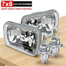 Pair 7x6 5x7 Inch Led Headlights Hi-lo Beam For Ford F100 78 -1983 Pair 7x6 5x7 Inch Led Headlights Hi-lo Beam For Ford F100 78 -1983
