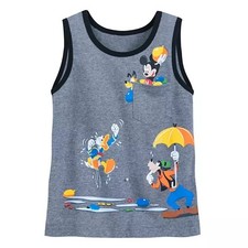 Disney Store Mickey Mouse  Friends Tank Top Boy's Goofy Donald Pluto Size 4 NEW