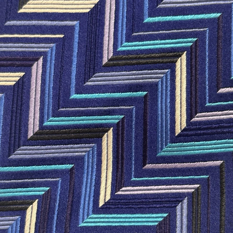 DUCHAMP London DL роскошь галстук галстук галстуки мужской унисекс все шелк синий геометрический - Изображение 4 из 4