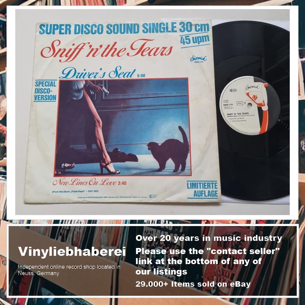 Sniff 'n' the Tears - Driver's Seat 12'' Vinyl Maxi Germany | eBay