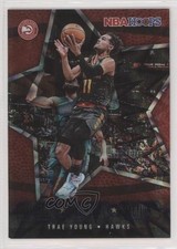 2020 Panini NBA Hoops Lights Camera Action Purple Explosion Trae Young #8 0cw1