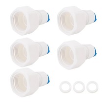 1-Pack 1/4" Quick-Connect Fittings Set 5pcs with Push-to-Connect Adapters, ...