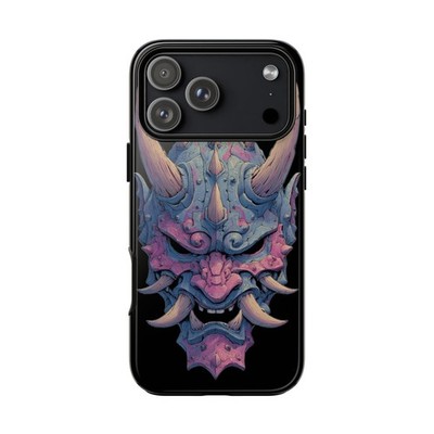 Phone Ink - iPhone/Galaxy/Pixel Case - Blue Oni Spike Mask Comic Style