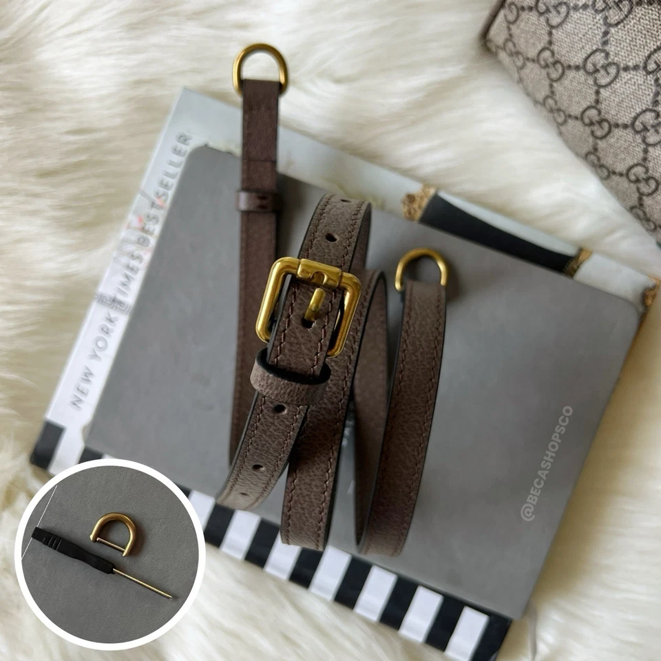 Genuine Leather Crossbody Shoulder Strap Replacement For Gucci Bag - Image 2 of 4