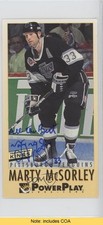 JSA Certified 1993-94 Fleer Power Play Marty McSorley #191 COA Auto 3c7