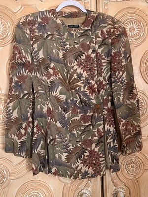 Giorgio Armani Blazer Women's Size 40 A Milano Borgonuovo 21 Boho Botanical