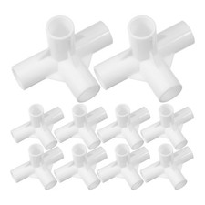  10 Pcs Wardrobe Rack Connectors Pole Joint Home Organizer Fittings