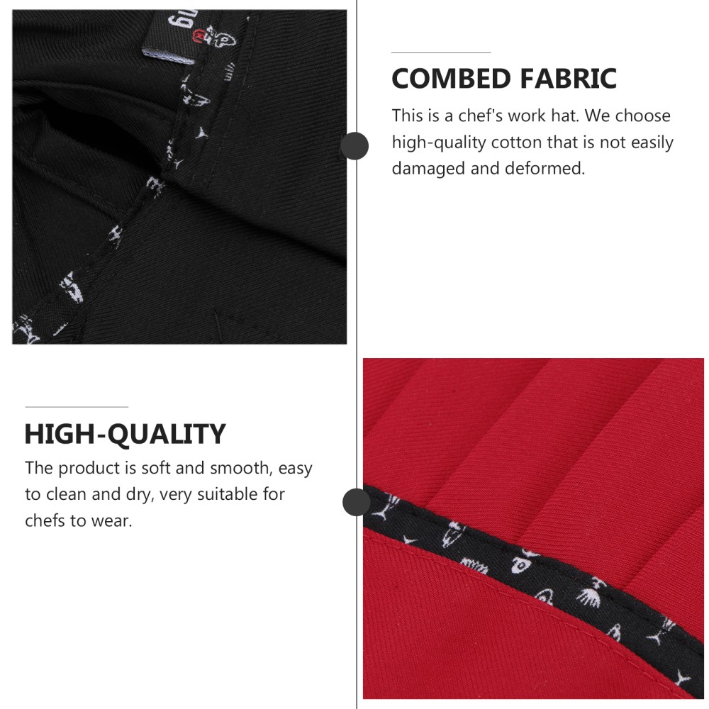 APL Cappello da cameriere unisex 3 pezzi cappello da chef ristorante cucina (colore casuale) cappello da cucina