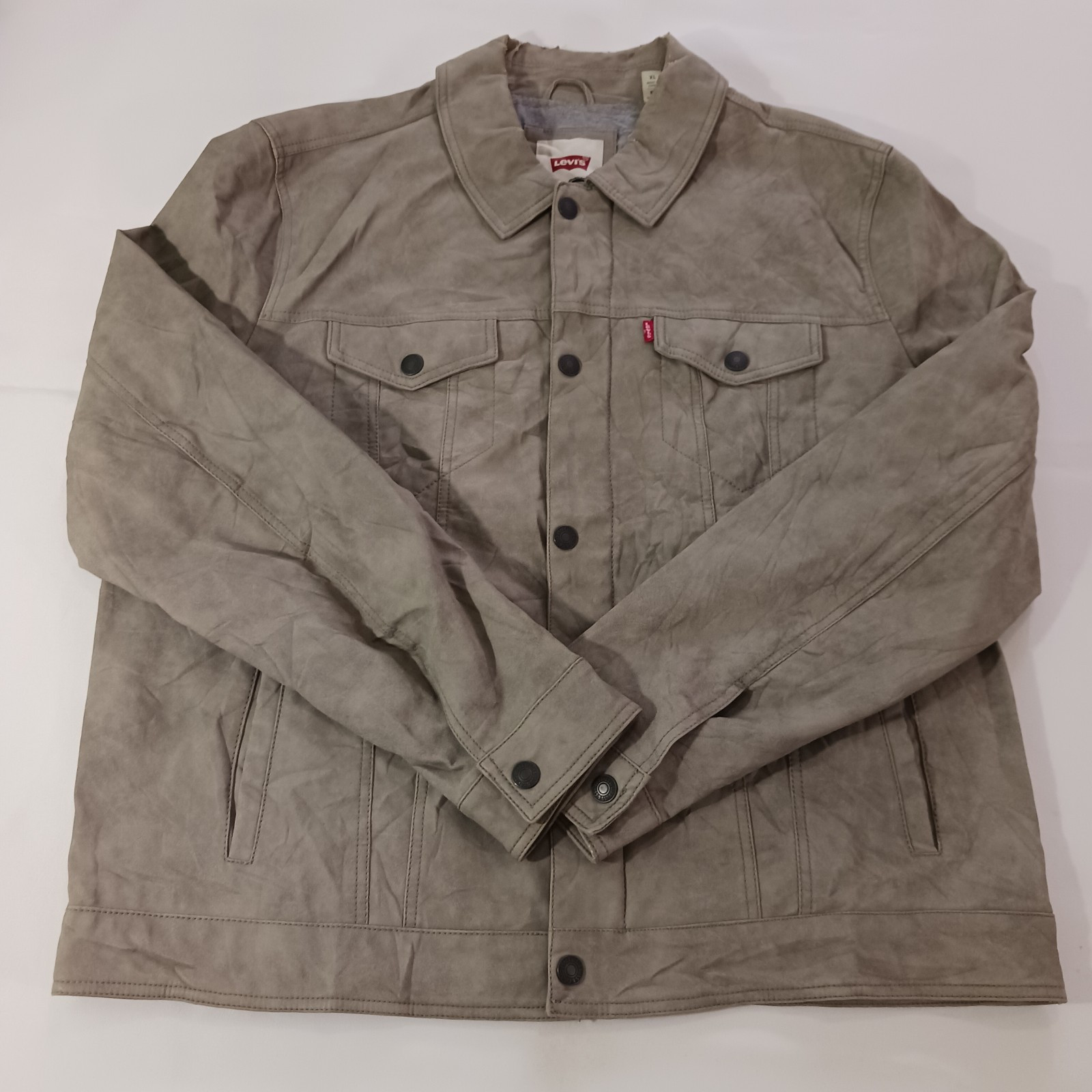 Levi’s Men's Tan/Beige Full Zip Button Long Sleeve Pockets Jacket Size XL