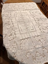 Vintage Quaker Lace Tablecloth 60 X 45