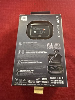 JBL Live Beam 3 True Wireless Noise Cancelling Earbuds Black