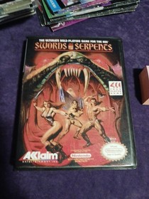 Swords and Serpents CASE ONLY Nintendo NES Box