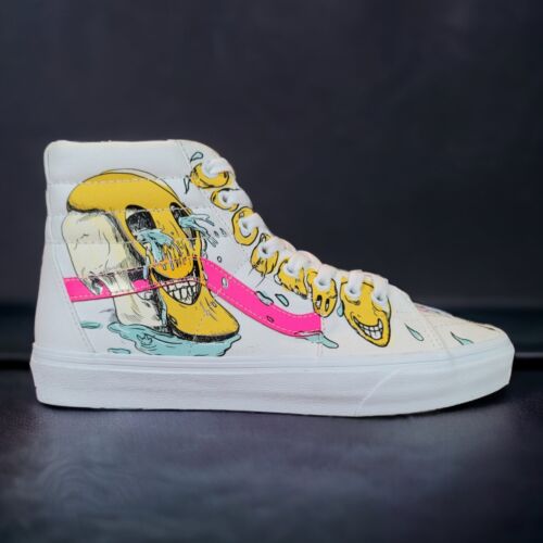 ULTRA SELTENE VANS PROPLE Sk8-Hi, lustiges Design Farbe Pink, Größe Damen 10,5, Herren 9