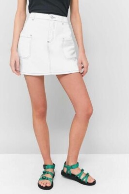 BDG weißer Rock mit Seitentaschen und Pelmet Größe Small UVP 36 £ DH9 NN 07
