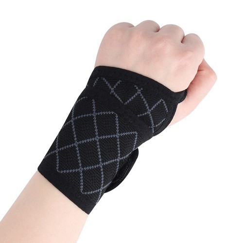 1 Pair Women Stretch Knitted Grid Wristband Breathable Sports Fitness Wrist Band - Picture 6 of 6