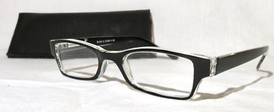 Gabriel & Simone +1.00 Black & Clear plastic reader glasses