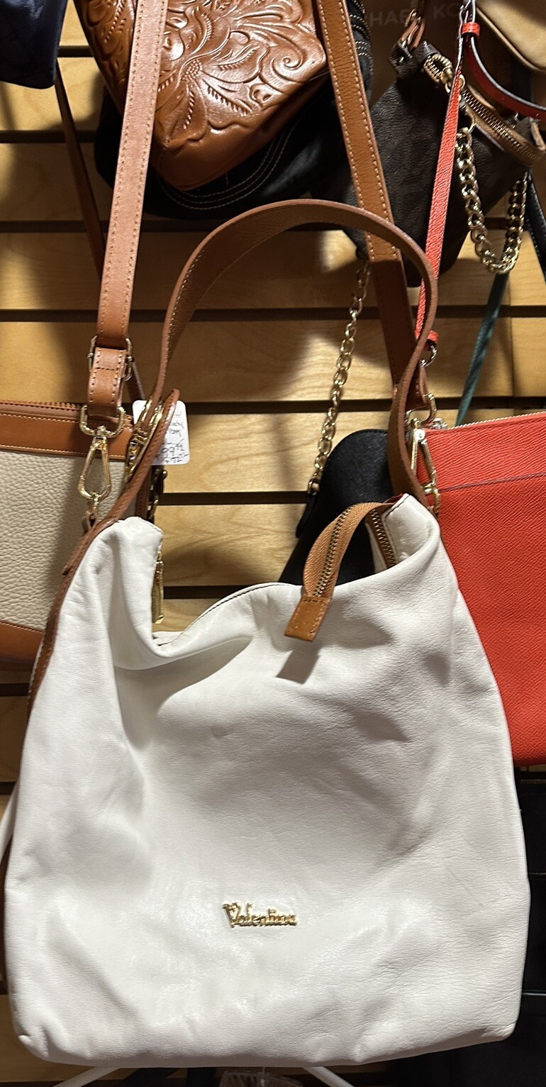 Valentina Made In Italy Leather Crossbody Shoulder Ba… Gem