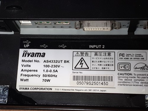 2 x 17" Iiyama PC / Mac 4:3 monitors with stands ( AS4332UT BK , AS4315UT DBK ) - Picture 9 of 14