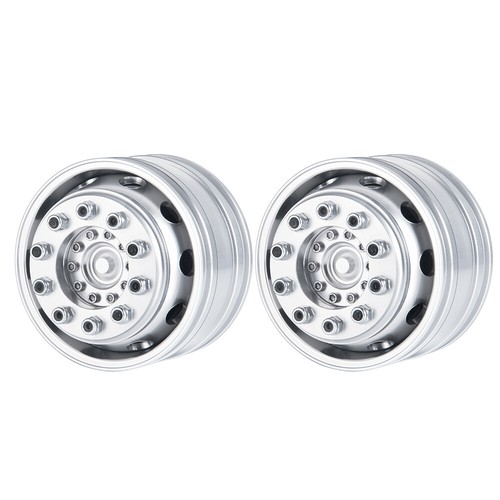FLYXM Front Wheel Rims Hubs Wider Wheels for RC 1:14 Tamiya Tractor Truck Car - Picture 9 of 11