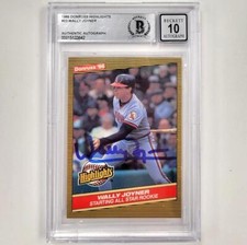 Wally Joyner signed 1986 Donruss Highlights #23 card RC rookie BAS BGS 10 auto