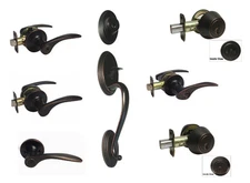 Oil Rubbed Bronze door handle knob lever keyed privacy passage dummy deadbolt 