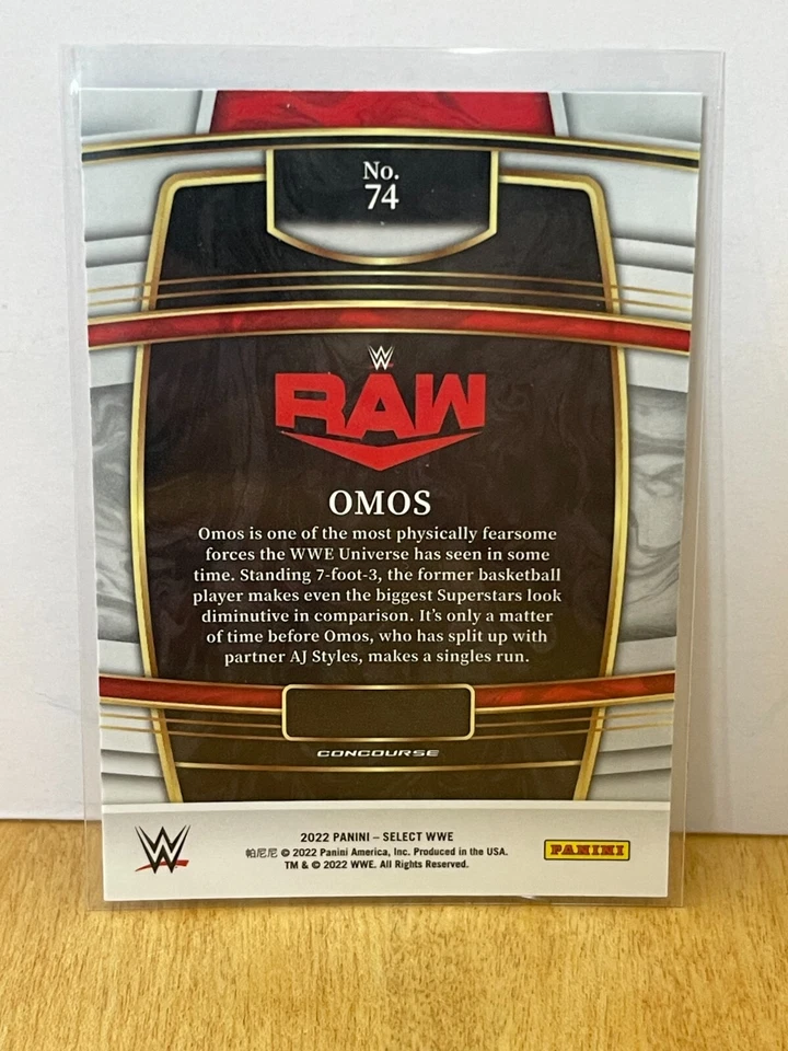 2022 Panini Select WWE - Concourse RED & BLUE - #74 OMOS - Image 2 of 2