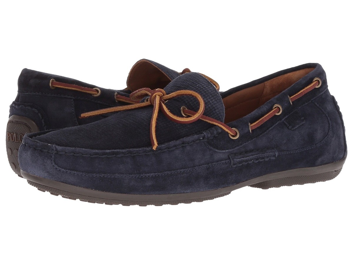 Ralph Lauren Polo Blue Leather Driving Loafers Loafers Polo Ralph Lauren Navy Blue Size 1k | Mercari main image 3