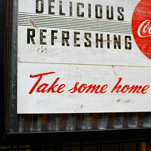Drink Coca-Cola Corrugated Metal & Wood Sign - Coke - Delicious & Refreshing - Picture 3 of 6