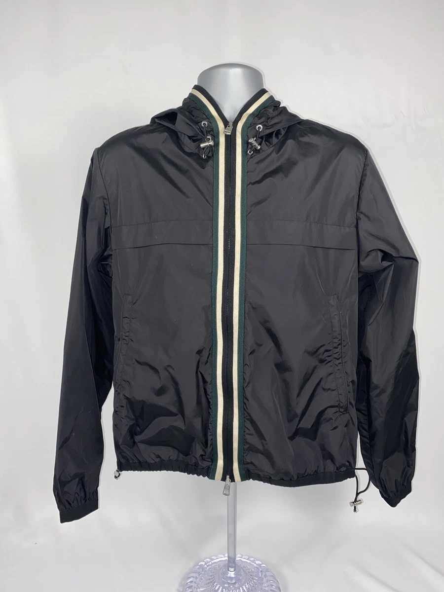 Moncler Anton Windbreaker Jacket Size 2 Small Black