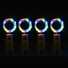 100x 2M 20LED Wine Bottle Fairy String Light Cork Starry Night Lamp Xmas Wedding