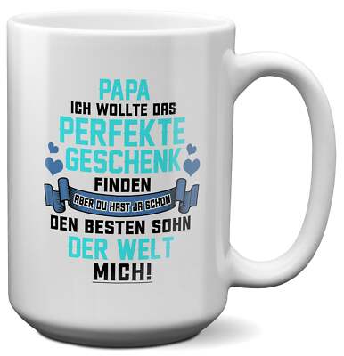 XL Tasse Papa Geschenk zum Vatertag von Sohn Vater Geburtstag Kaffeetasse Mann
