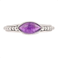 Natural Amethyst - African 925 Sterling Silver Ring P17S s.8 CR63619