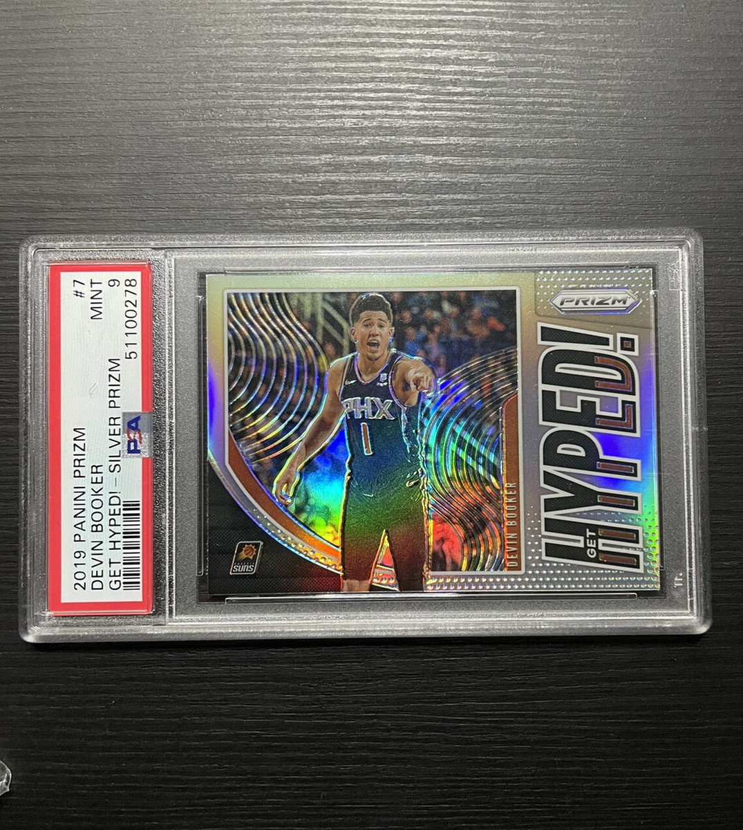 2019-20 Panini Prizm Get Hyped! Silver Prizm #7 DEVIN BOOKER 2019-20 Panini Prizm Get Hyped! Silver Prizm #7 DEVIN BOOKER
