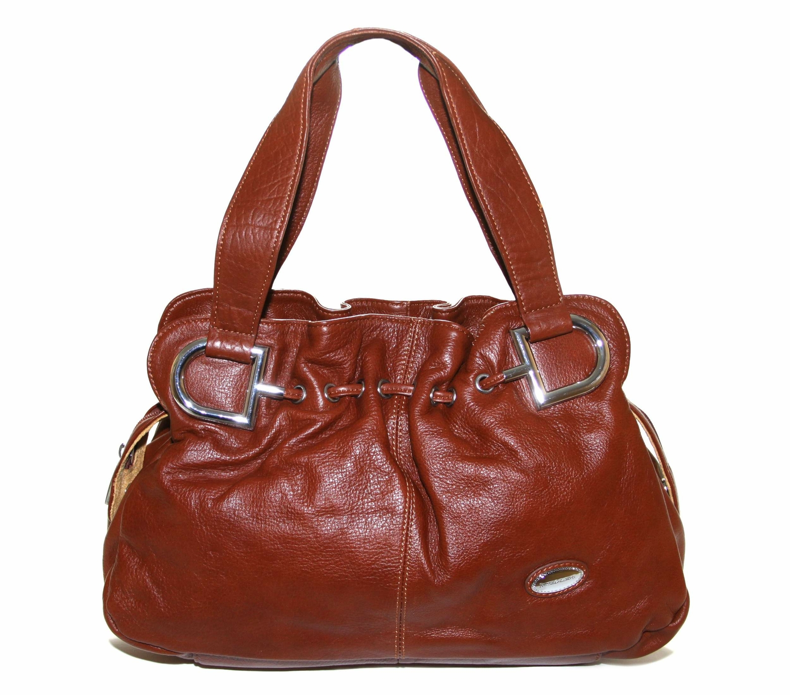 Smith and Canova Womens Tan Brown Genuine Leather Handbag Shoulder Bag