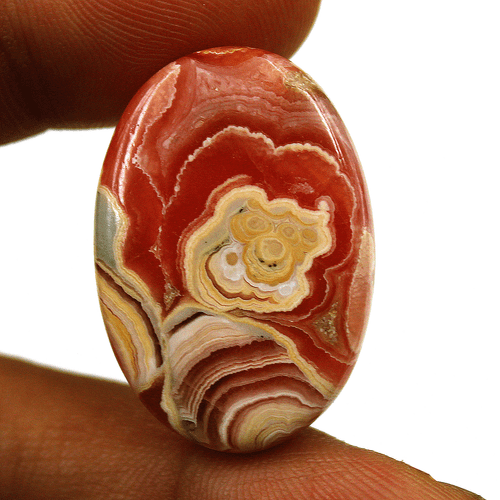 3 Pcs Natural Argentina Rhodochrosite Top Grade 31mm-37mm Cabochon Gemstones Lot - Picture 4 of 14