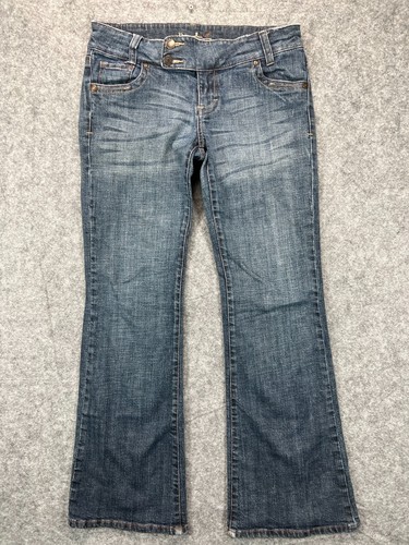BU From Malibu Womens 32 Jeans Flared Low Rise Juniors Size 11 12 Distress 32x31 - Picture 2 of 12