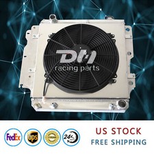 Aluminum Radiatorshroudfan 3 Row For 1987-2006 99 Jeep Tj Yj Wrangler Chevy V8