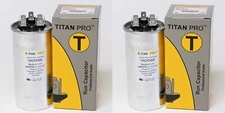 2X Titan Pro TRCFD355 HVAC Round Dual Motor Run Capacitor. 35/5 MFD/UF440/370 V