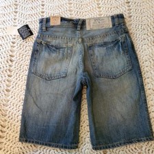 New POLO Ralph Lauren Long Denim Blue Jeans Classic Shorts 12 yr Boys Youth VTG
