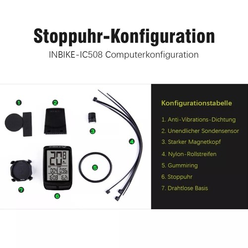 Kabellos Funk Fahrradcomputer LCD Fahrrad Tachometer Radfahren Kilometerzähler - Bild 12 von 22
