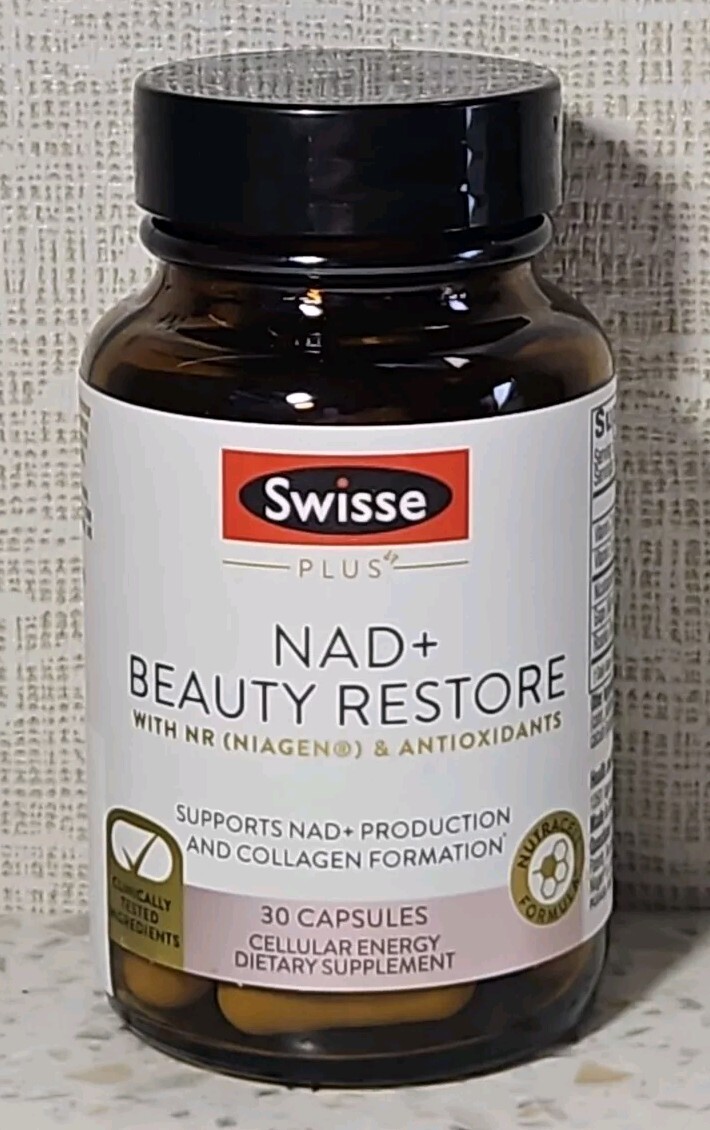 Swisse NAD+ Beauty Restore Suplement Cellular Energy Repair Vitality Anti-Aging