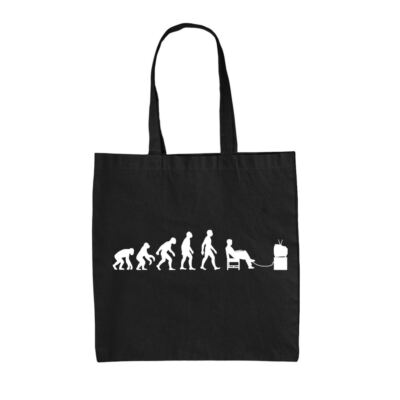 Evolution of Man Gamer - Canvas Tote Bag - Konsole Spiel Gaming Computer PC Love
