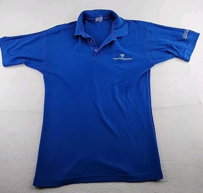 Fresenius Medical Care Logo Polo Shirt Mens Small Blue Polyester Blend