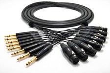 Canare MR202-8AT 8 Channel Balanced Studio Snake Cable, XLR Female to TRS Male.