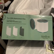 isinlive 3-in-1 True HEPA Filter Replacement for TP01 02 03 BP01 AM 11 2 PK NEW!