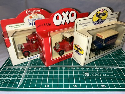 Lledo, Days Gone, Werbemodelle x3, Nelke, OXO, Branston, verpackt
