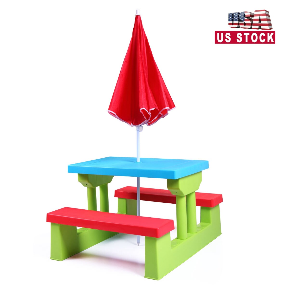 childrens bench and table set